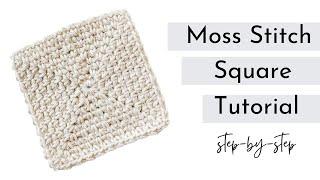 Beginner Moss Stitch Square Tutorial (Step-by-Step)